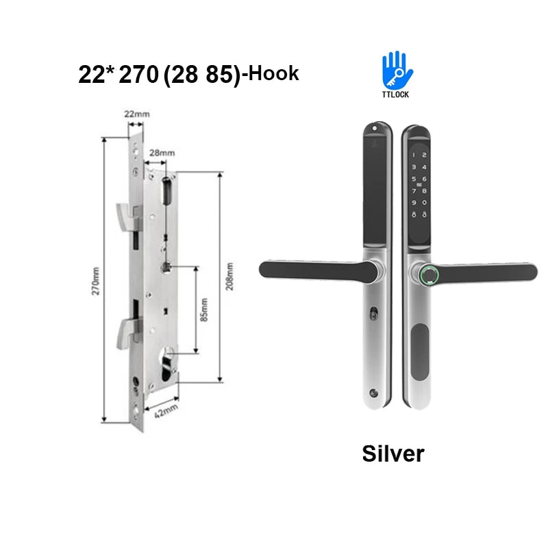 TTLock Aluminium Smart Türschloss Fingerabdruck Passwort RFID