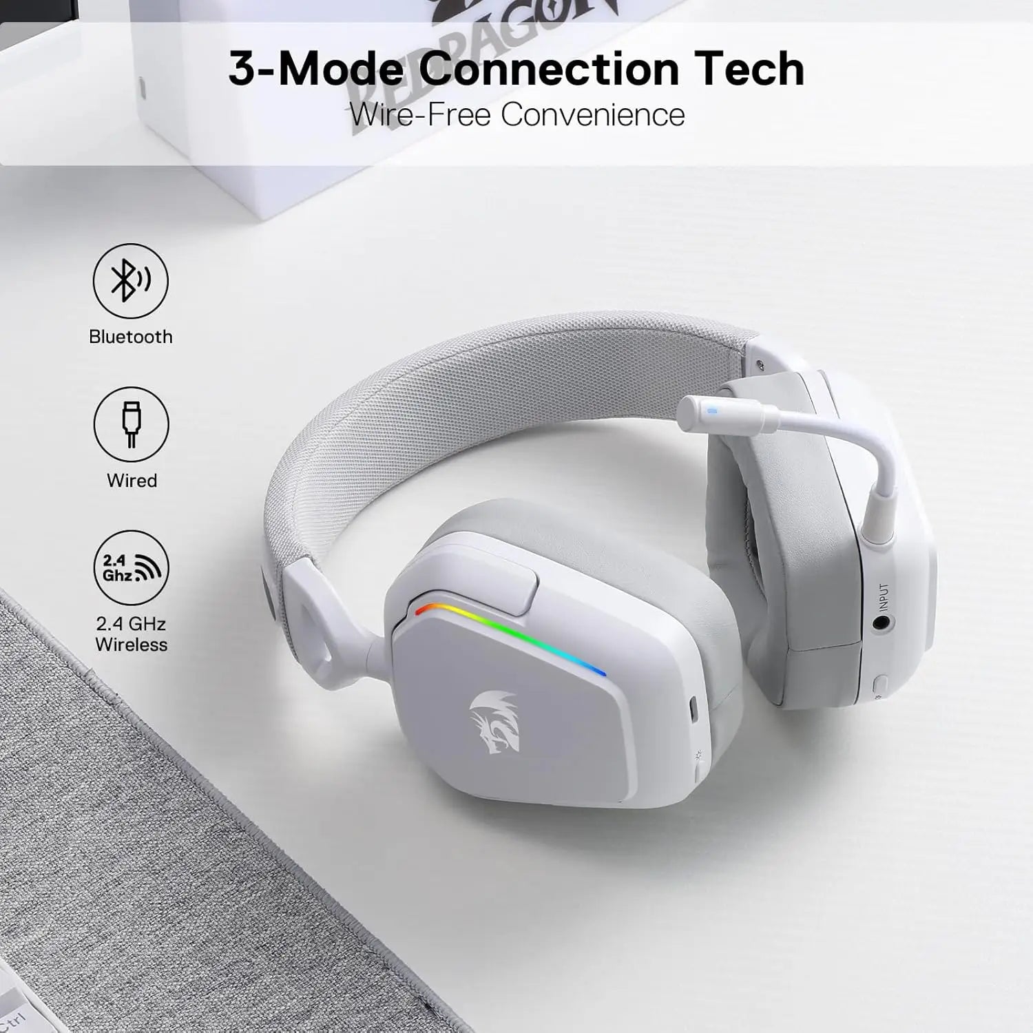 Redragon H868 Wireless RGB Gaming-Headset