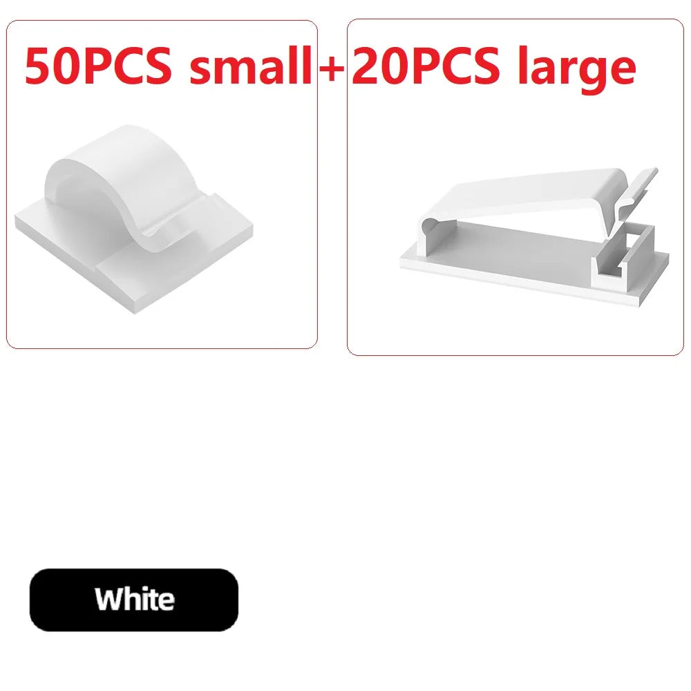 70-teiliges Kabelmanagement Set Büro & Zuhause