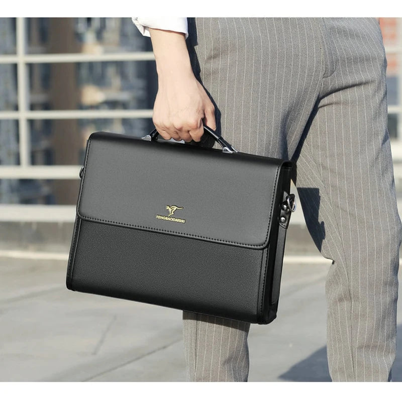 Luxus Leder Aktentasche Herren A4 Tasche