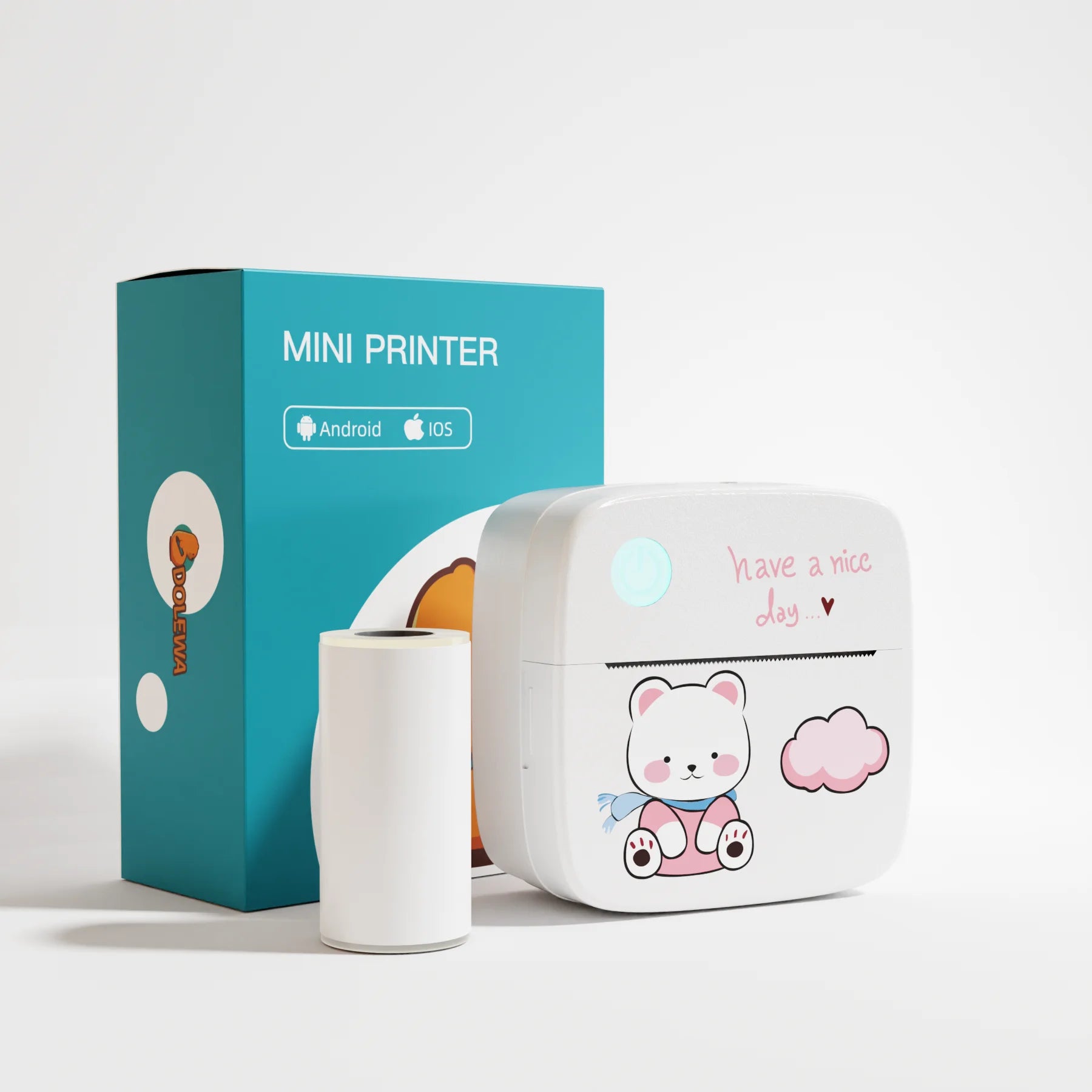 Tragbarer Mini-Thermodrucker Bluetooth ohne Tinte