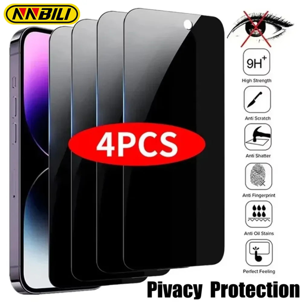 4 Stück iPhone Privacy Schutzglas