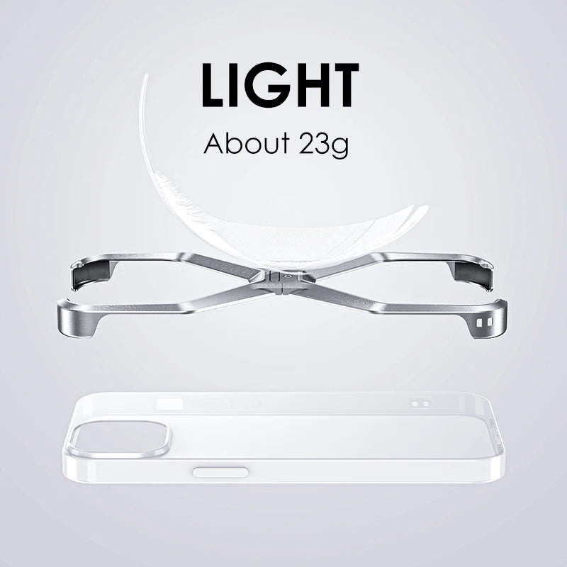 Luxuriöse Aluminiumhülle iPhone 16–13 Pro Max