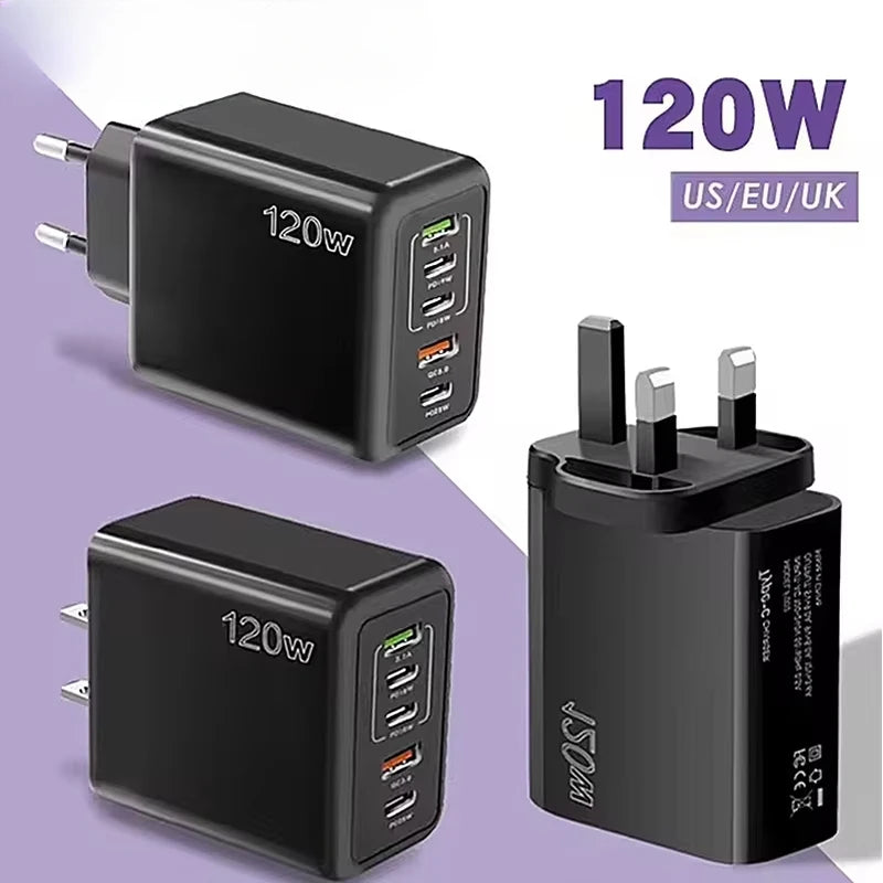 Mehrfach-USB Schnellladegerät Typ C