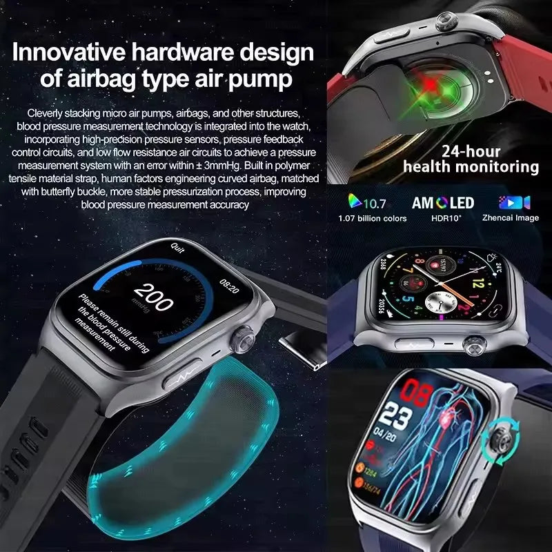 Smartwatch 2025 Herren Gesundheit IP68 Fitness Uhr