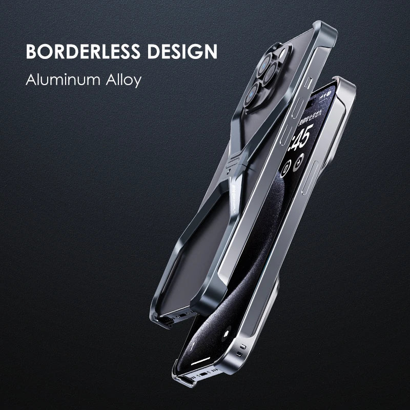Luxuriöse Aluminiumhülle iPhone 16–13 Pro Max