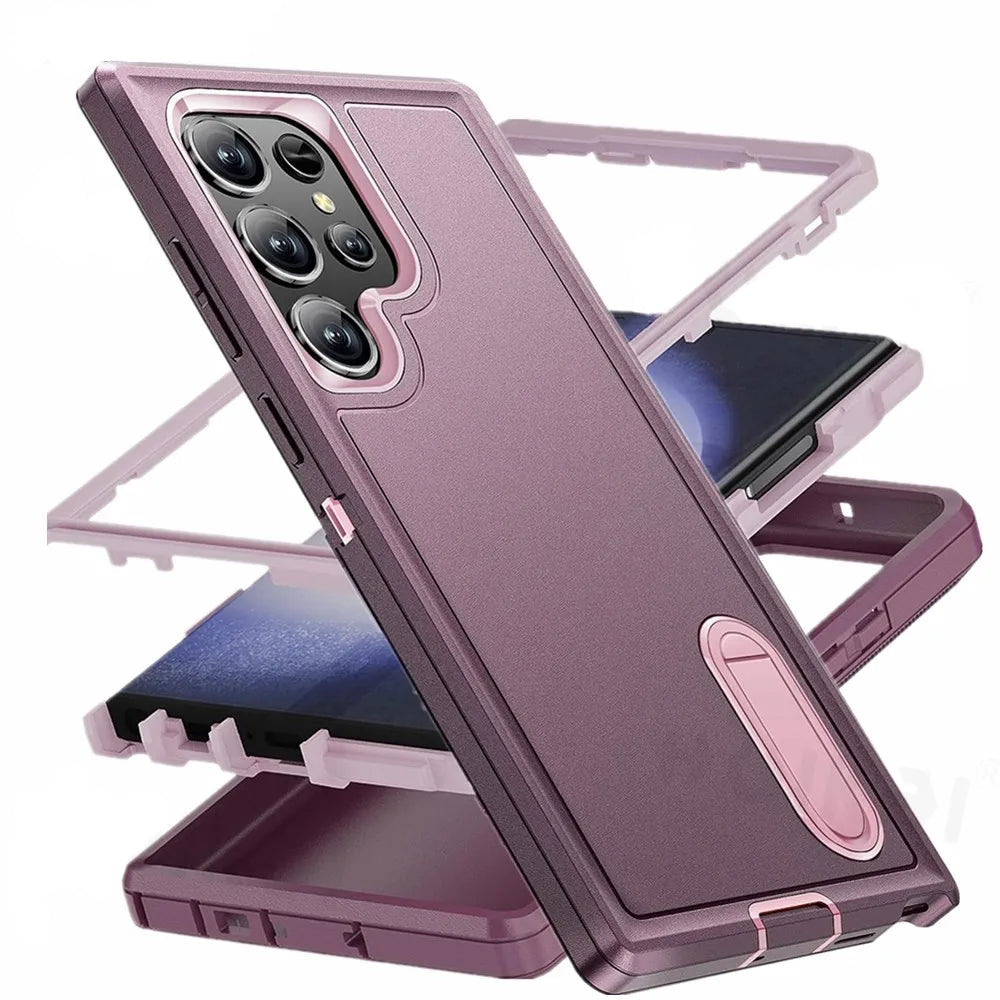 Robuste 3-in-1 Hülle mit Ständer für Galaxy S25–A56