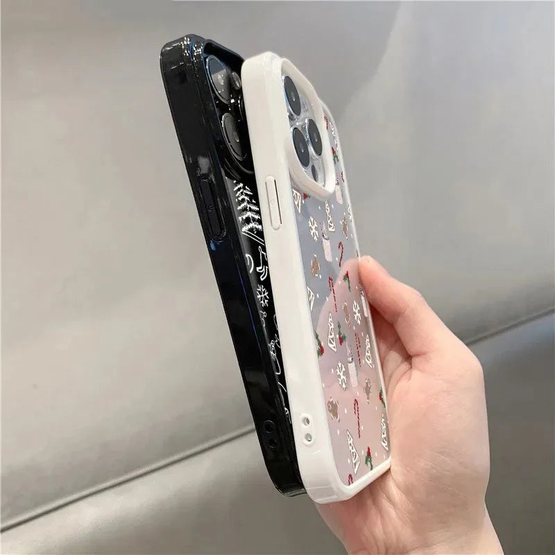 Cartoon Snowflake Christmas Case for iPhone 16