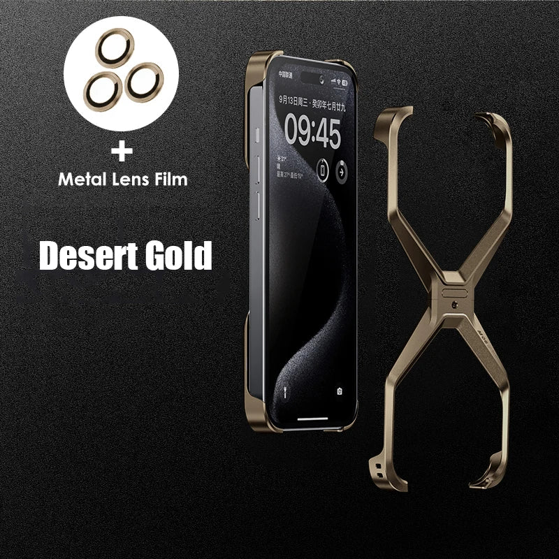 Luxuriöse Aluminiumhülle iPhone 16–13 Pro Max