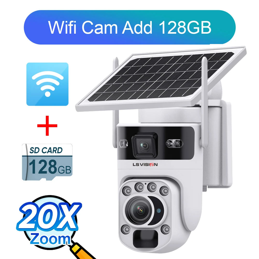 6K 4G Solar Sicherheitskamera mit 20X Zoom & Tracking
