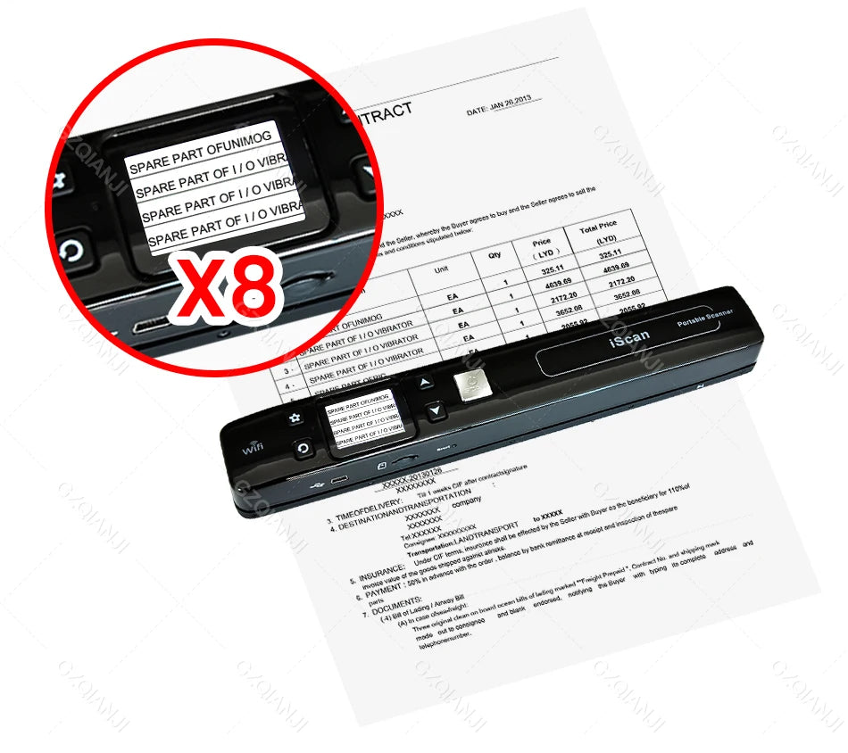 Tragbarer A4 Mini Dokumenten- und Fotoscanner WiFi