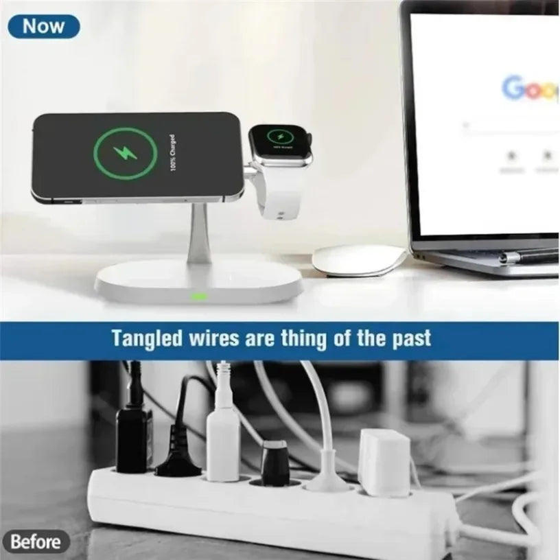 3-in-1 Magnet-Ladestation für iPhone & Galaxy