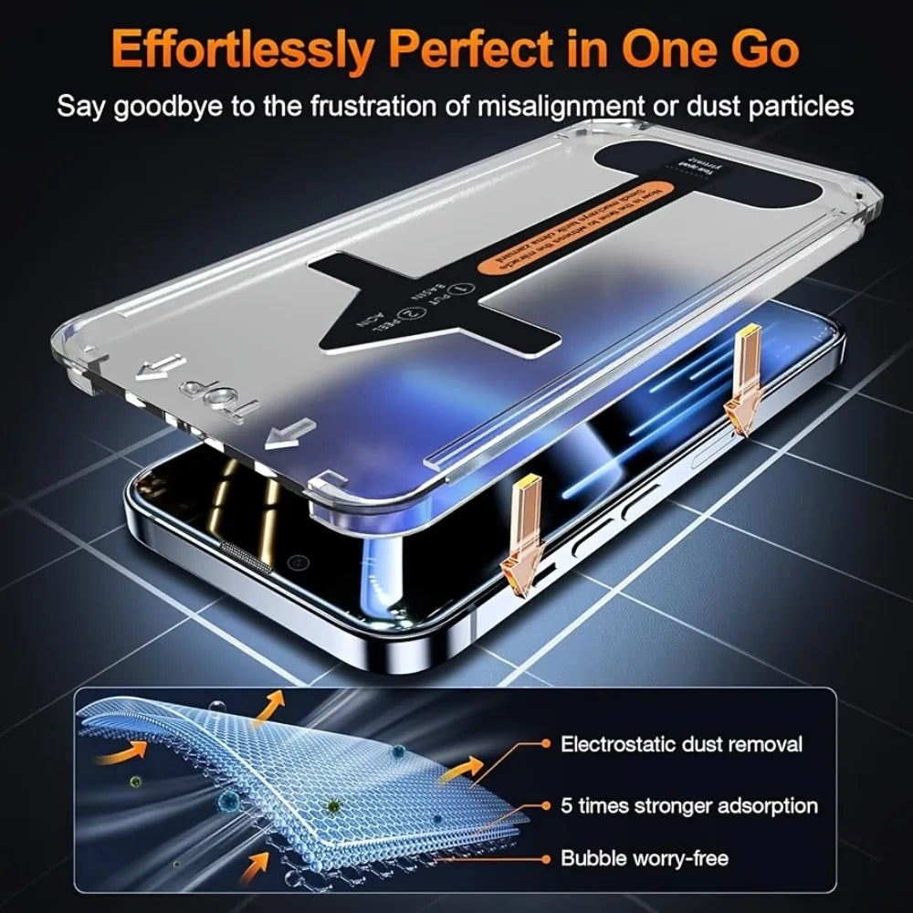 4-in-1 Anti-Spy Glass Screen Protector Set for iPhone 17 Series