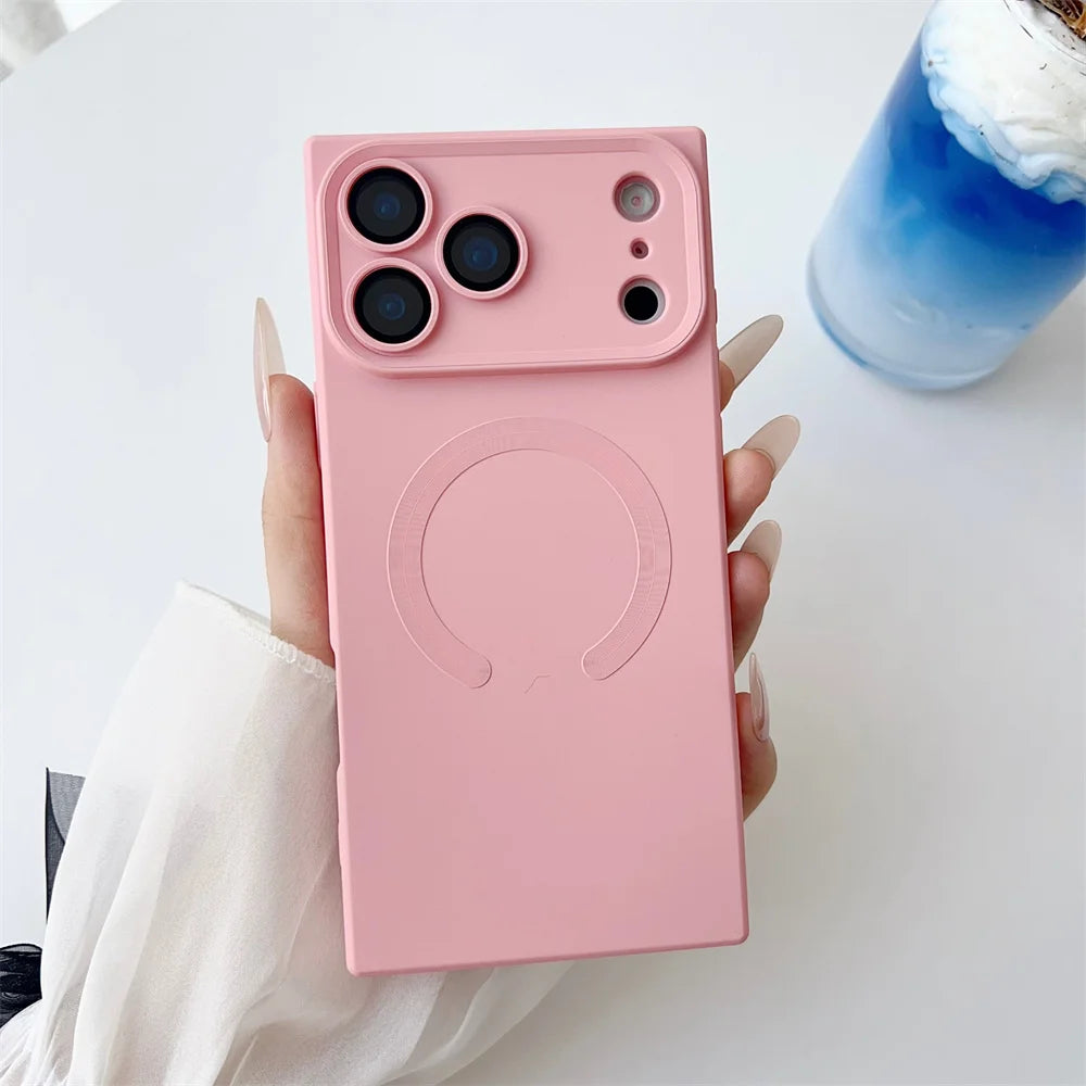 Quadratische MagSafe Hülle Silikon iPhone 17 Pro Max