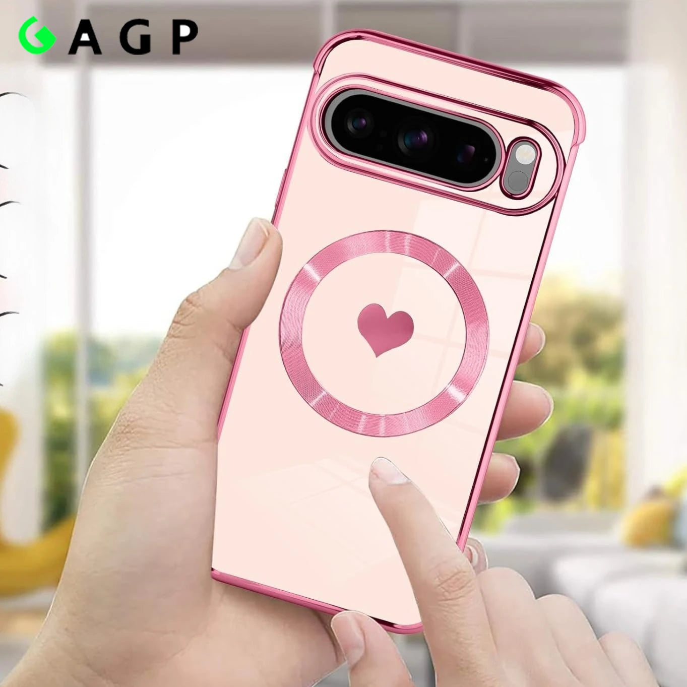 Magnetische Love Heart Hülle für Google Pixel 9