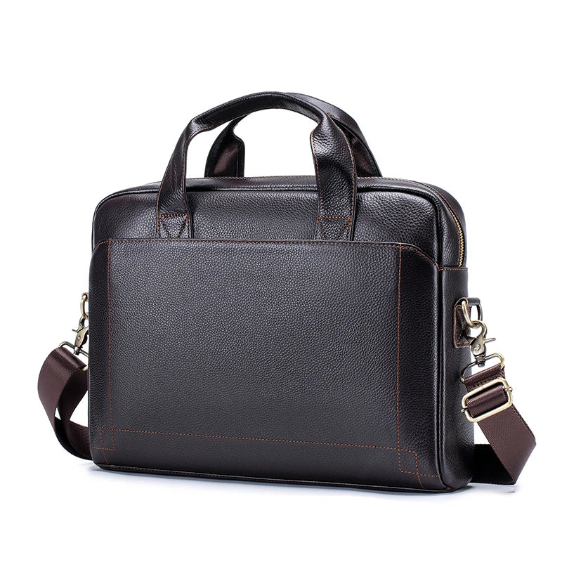 Herren Leder Aktentasche Kreuzdesign