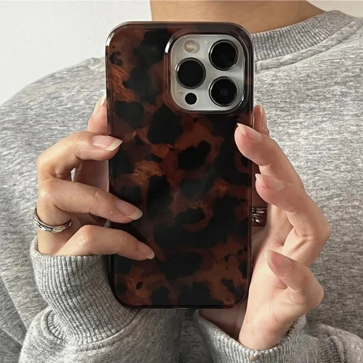 Retro Bernstein Hülle iPhone 7-16 Pro