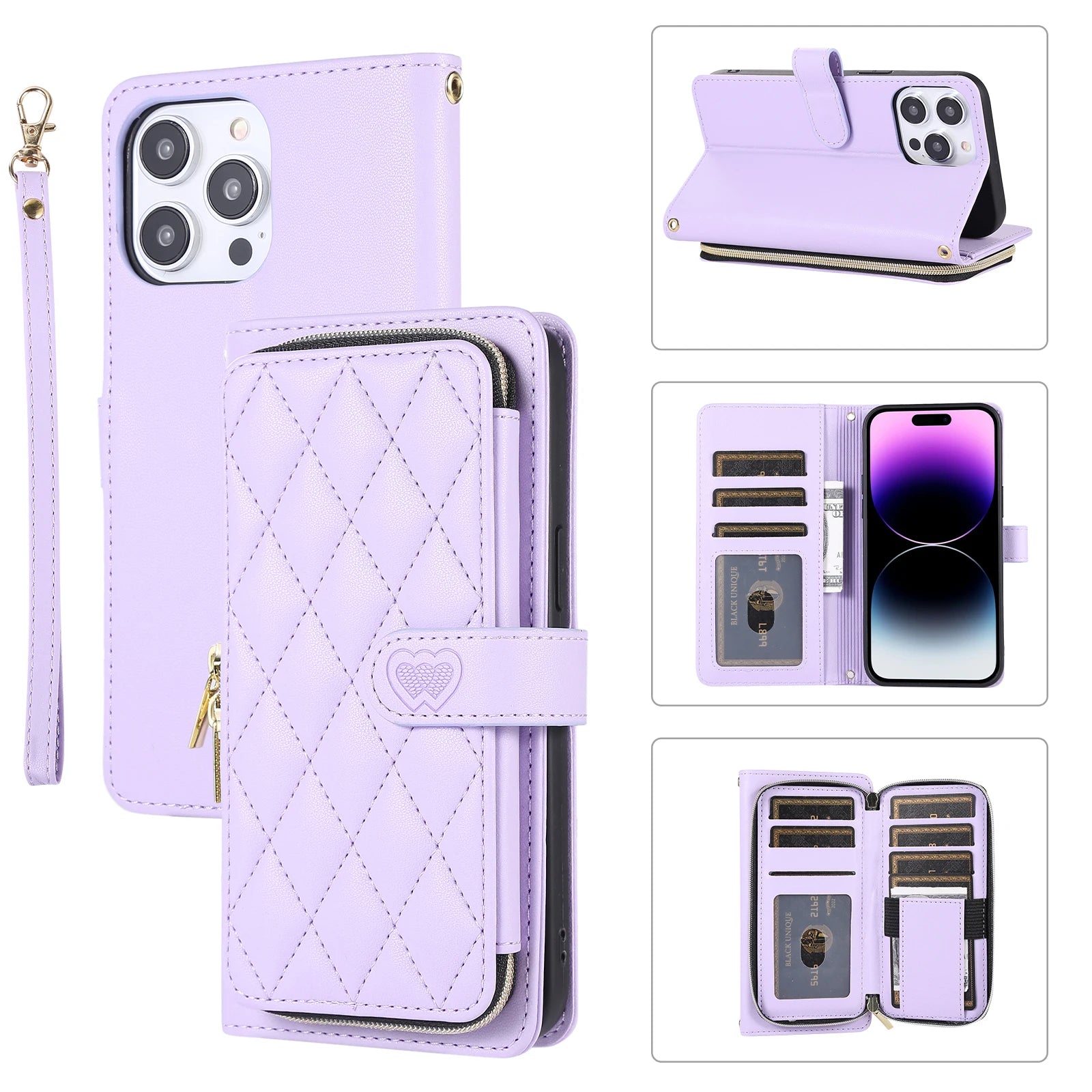 Leder Umhängetasche mit Kartenfach für iPhone 17 Serie