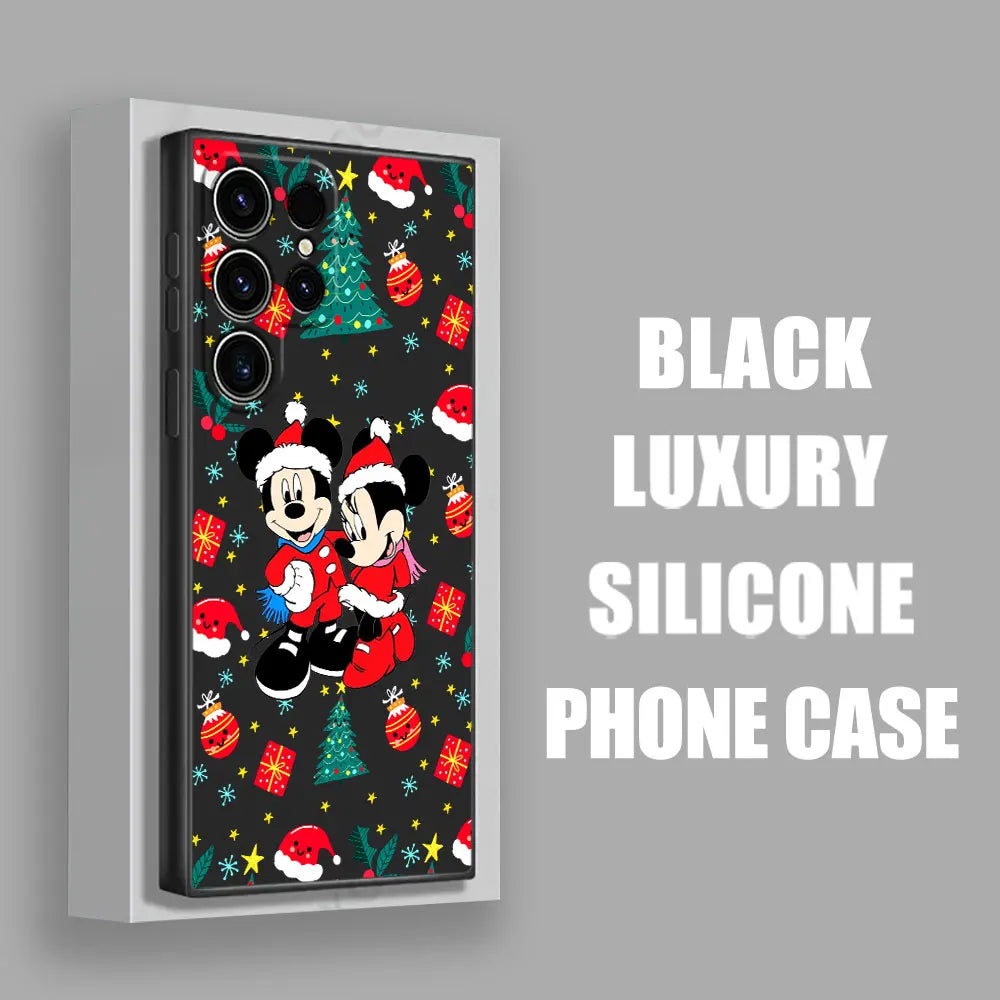 Weihnachts-Minnie-Mickey Hülle für Samsung S25
