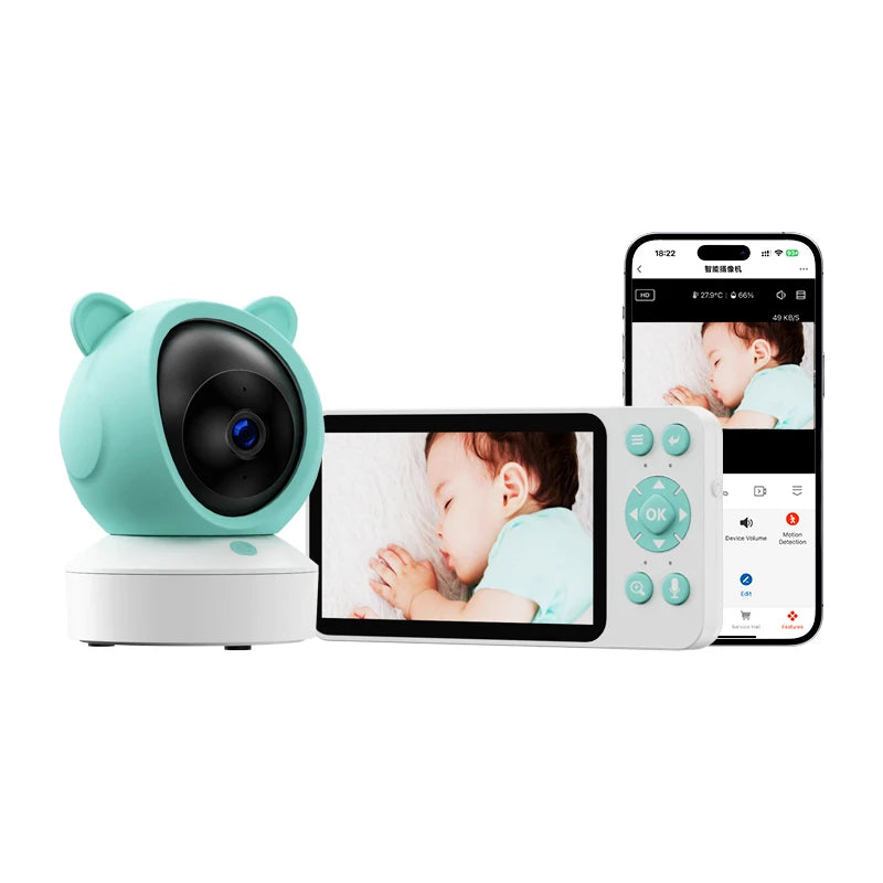 5-Zoll HD Babyphone mit Tuya App Fernsteuerung