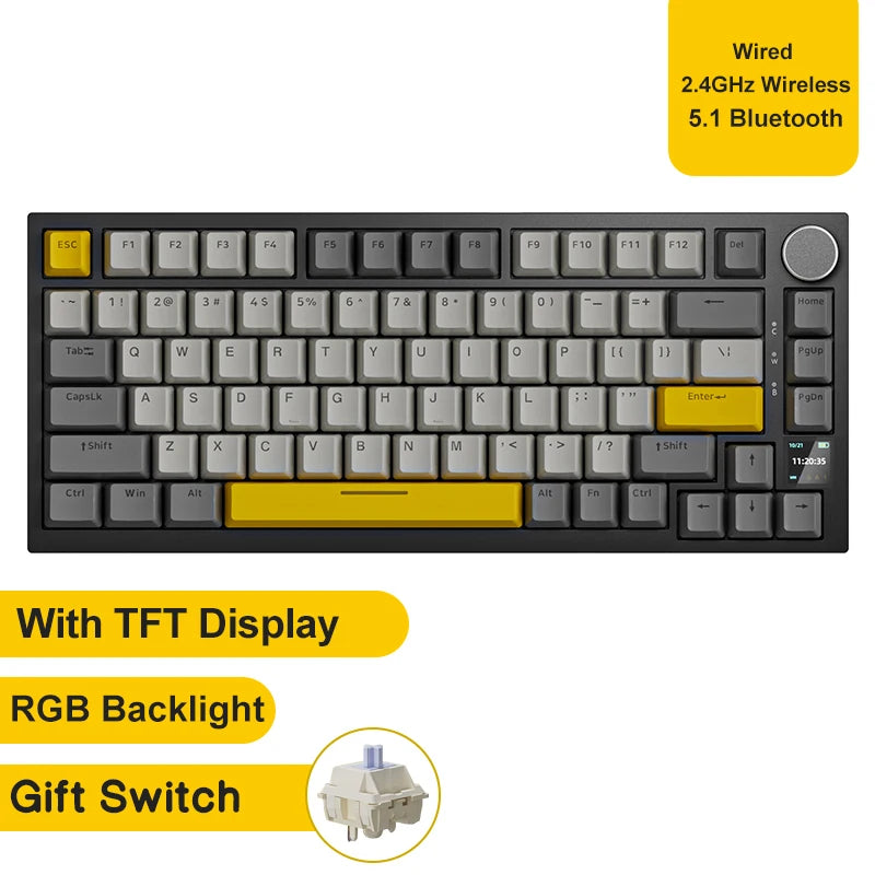 AJAZZ AK820 Pro 75 % mechanische Tastatur