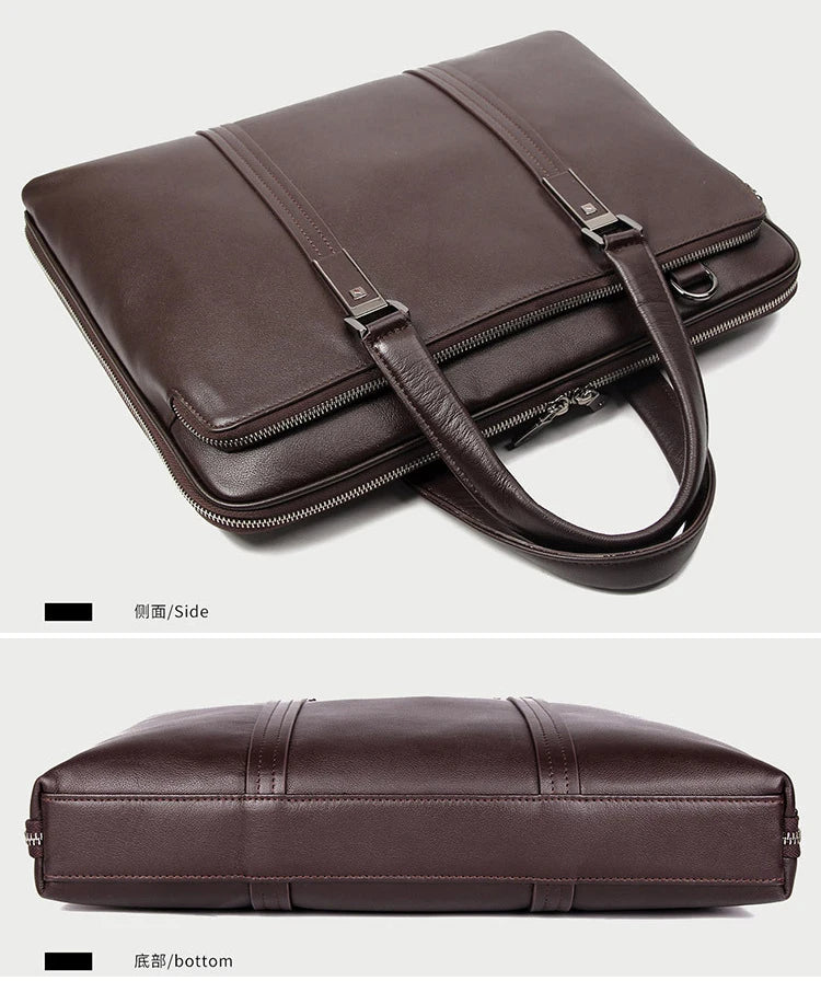 Luxus Leder Aktentasche Herren 15,6 Zoll