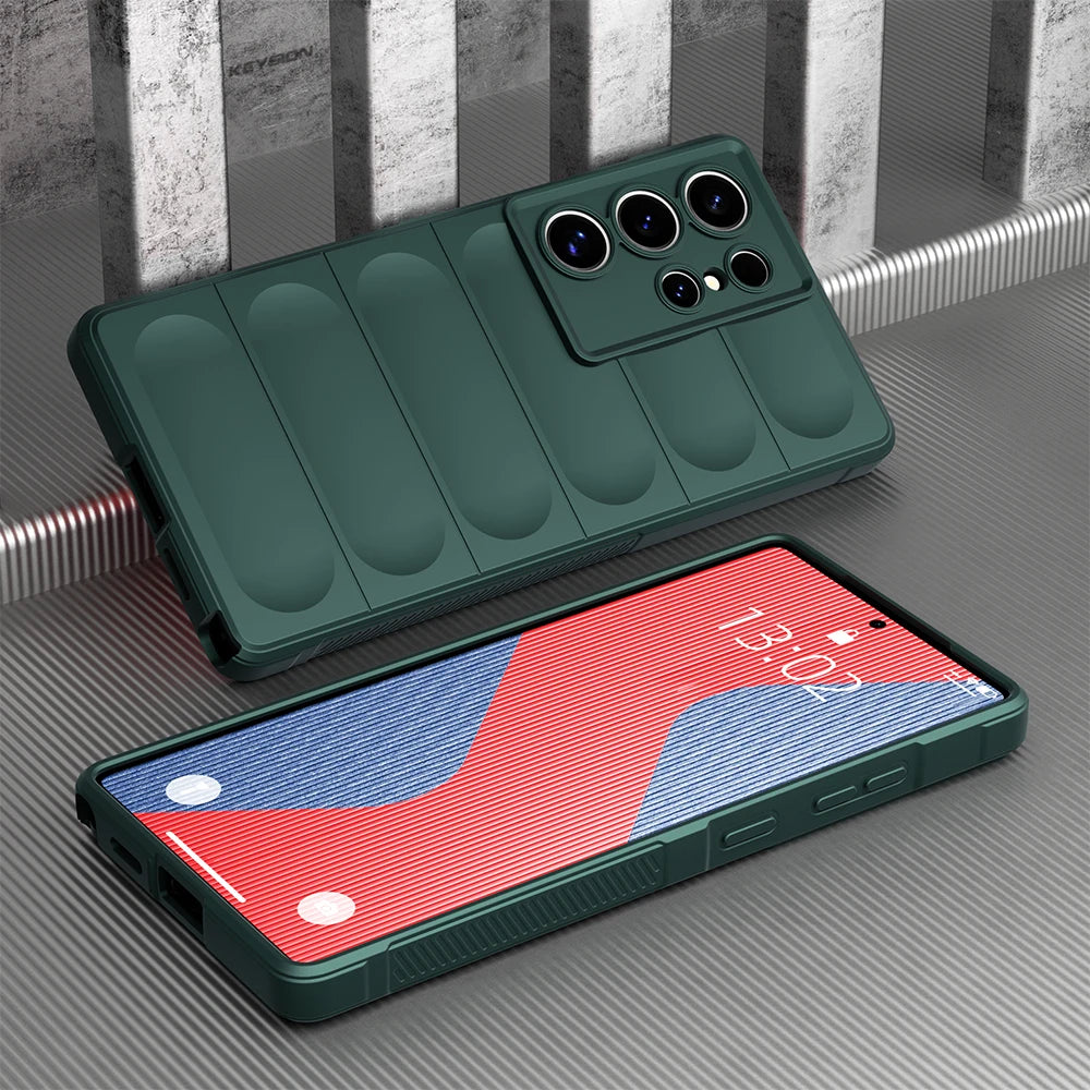 Matte Silikonhülle stoßfest für Samsung Galaxy