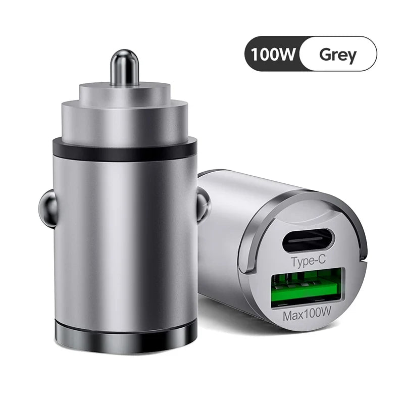 100W Auto Ladegerät USB C Schnellladeadapter