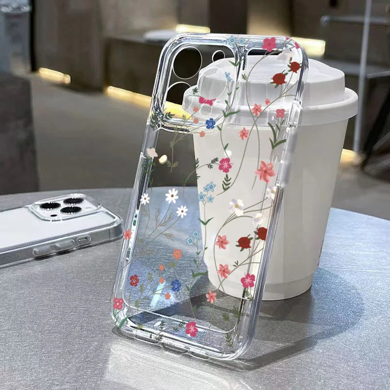 Blumen-Silikonhülle für Xiaomi & POCO Modelle