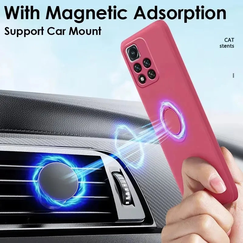 Luxus Silikon Magnet Handyhülle Stand
