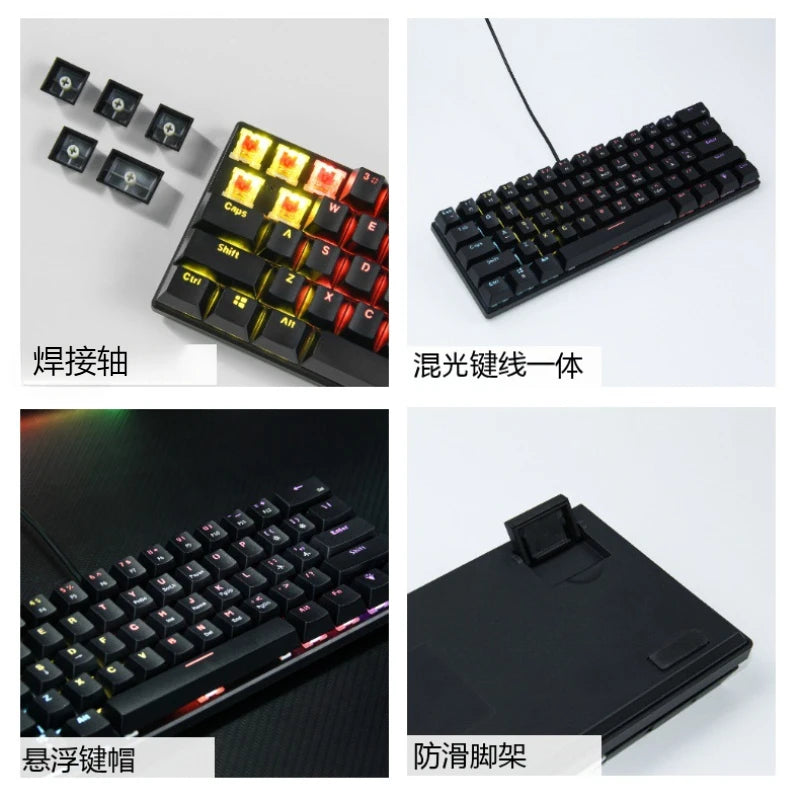 60 % Mechanische Gaming-Tastatur Weiß