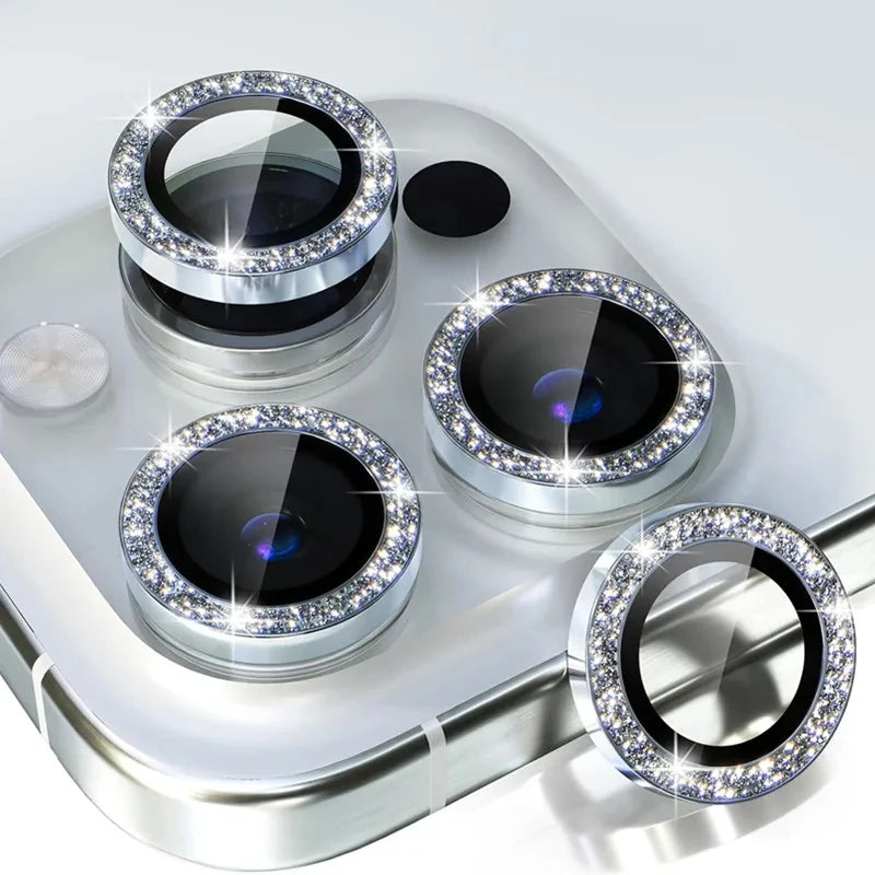 Diamant Metall Kamera Schutz iPhone