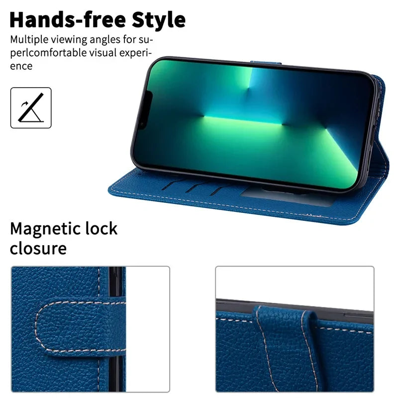 Leder Klapphülle für Redmi 13C