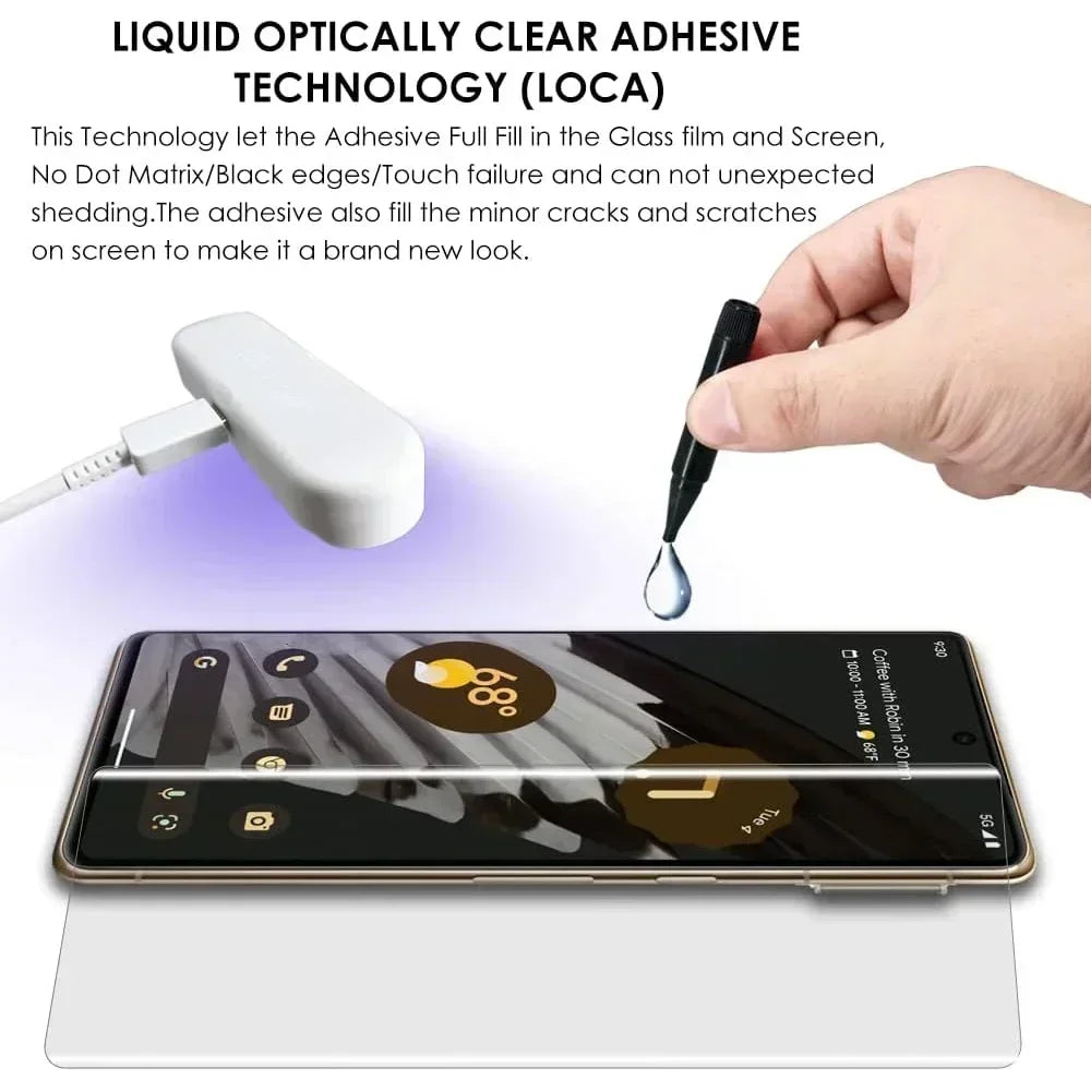 3D UV glass screen protector for Google Pixel 6-8 Pro