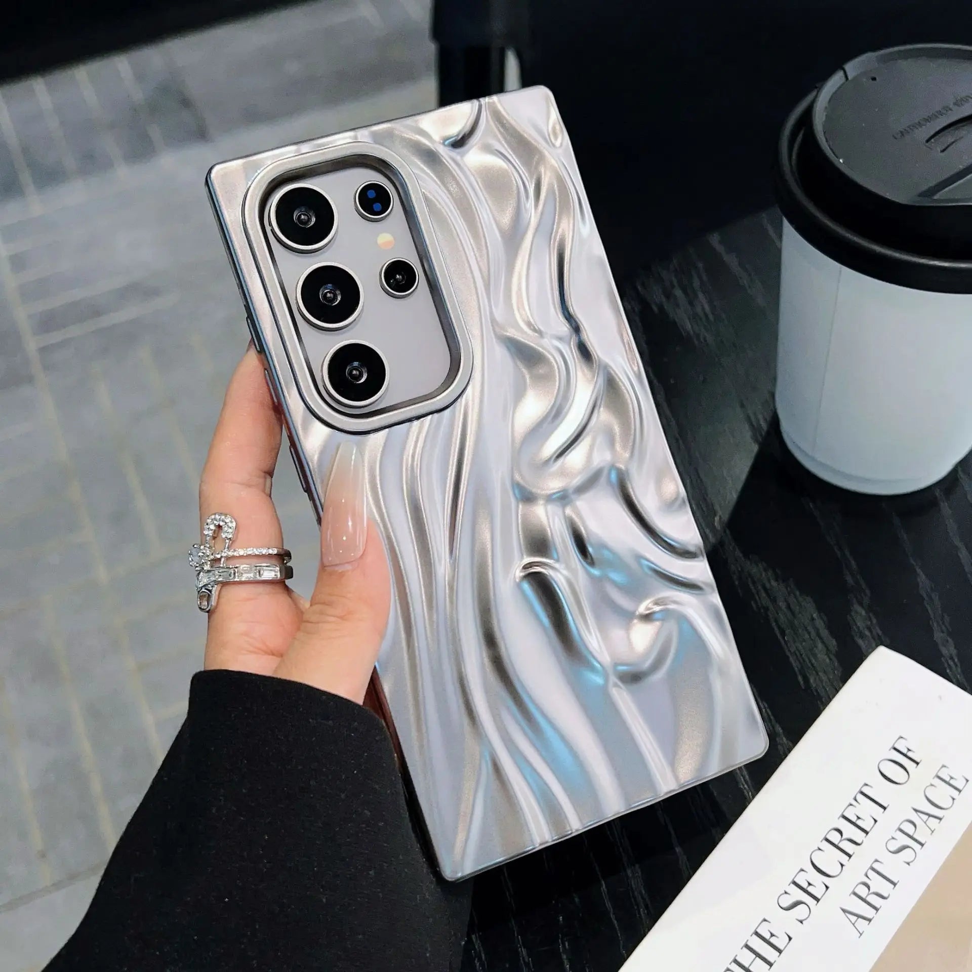 Glitzernde 3D-Wellen TPU Hülle für Samsung Galaxy