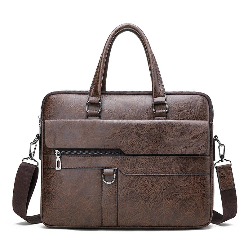 Herren PU Leder Aktentasche 14 Zoll