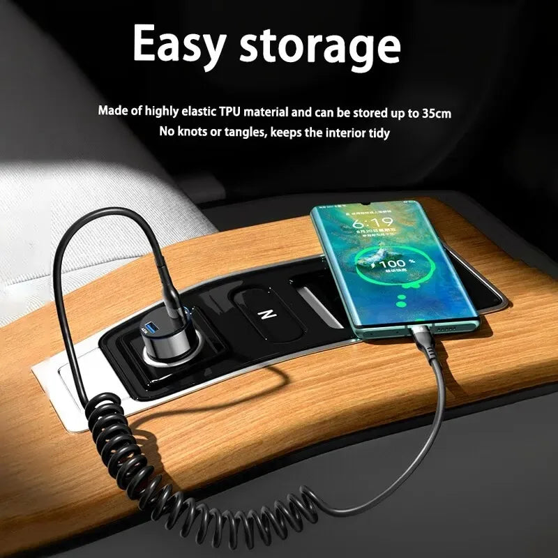 USB-C 66W Auto-Schnellladekabel 5A