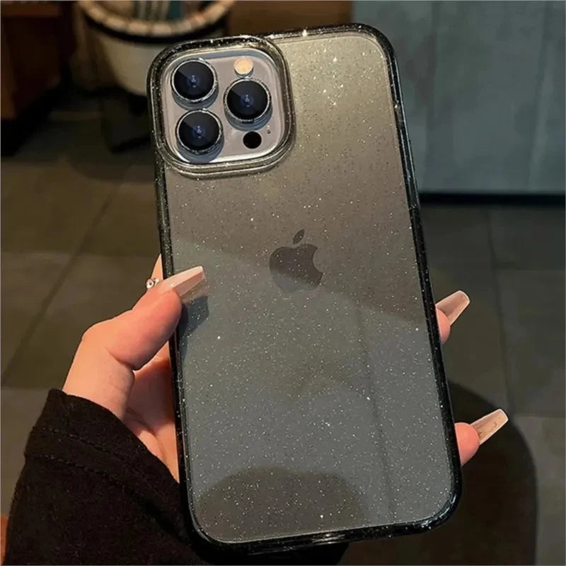 Luxus Bling Glitter klare Handyhülle iPhone 11–16 Pro Max