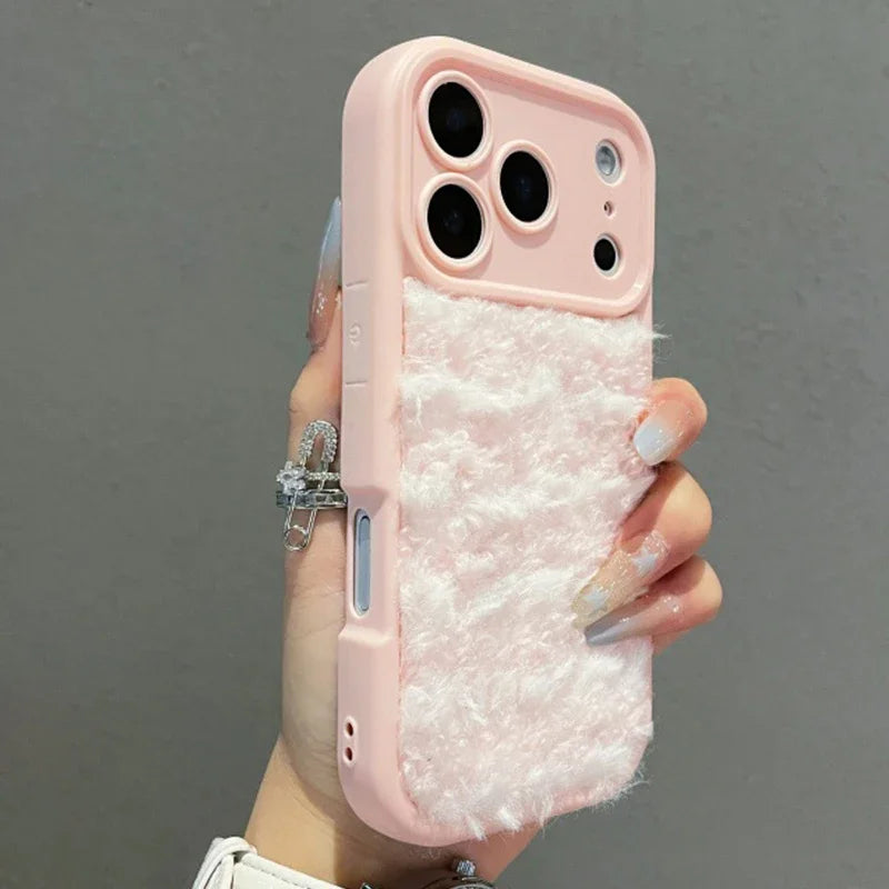Luxury plush case for iPhone 17 &amp; 16 Winter
