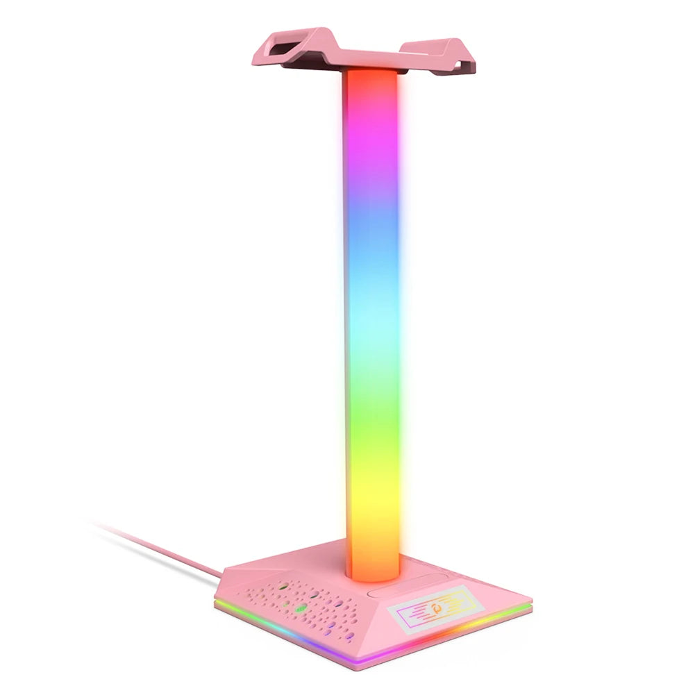RGB Gaming Headphone Stand with USB &amp; 10 Lighting Modes