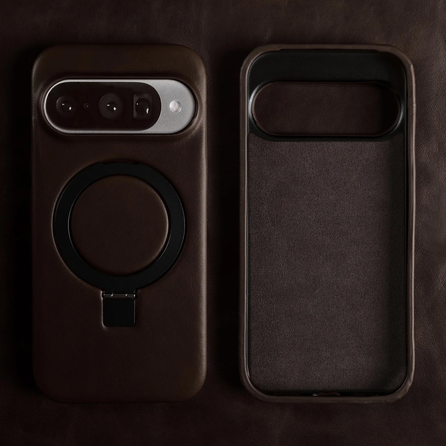 Luxus Lederhülle mit Magnethalter für Google Pixel 10