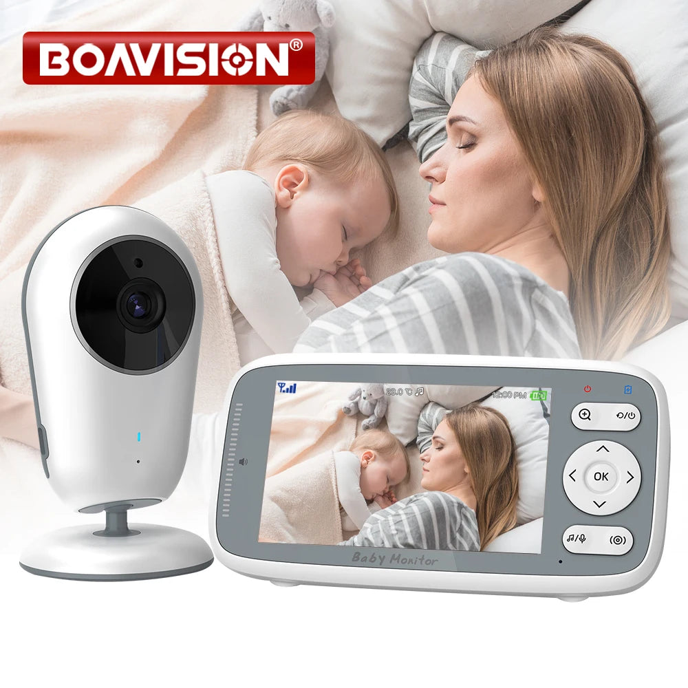 Video Babyphone 4" HD mit Zwei-Wege-Audio & Nachtsicht