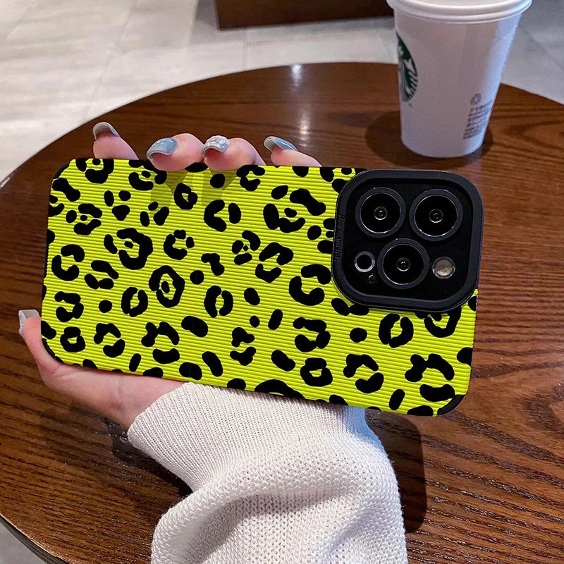 Grüne Leoparden-Spot Hülle für Samsung Galaxy