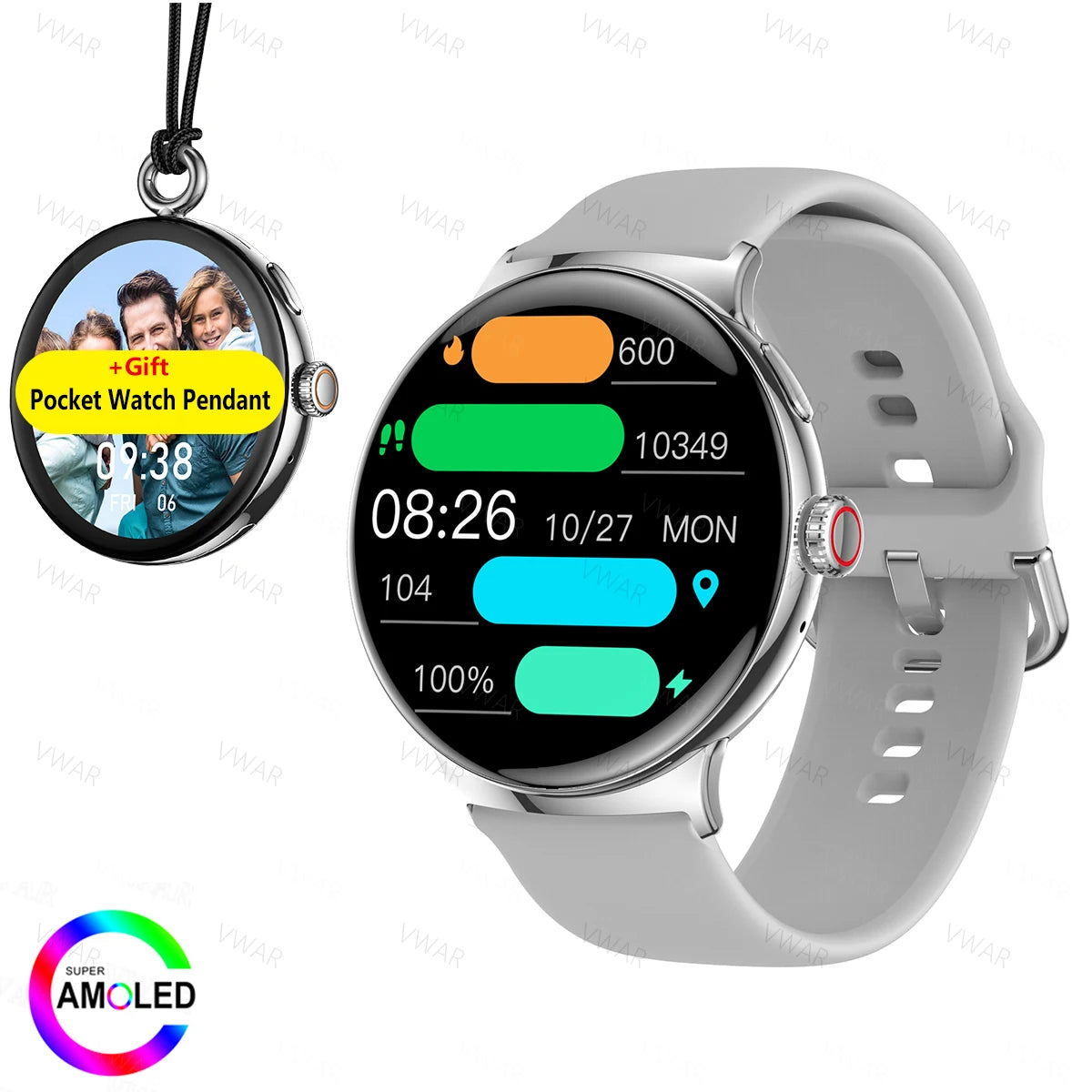 Moderne Smartwatch 1,43" AMOLED Bluetooth Anruf Musik