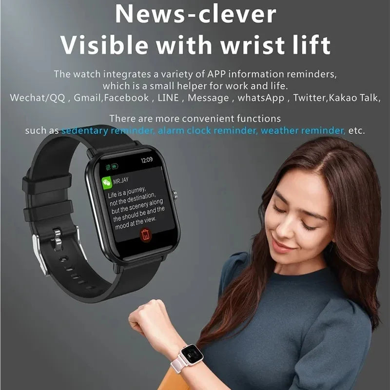 Smartwatch 2024 mit Anrufen, Musik & Temperatur-Messung