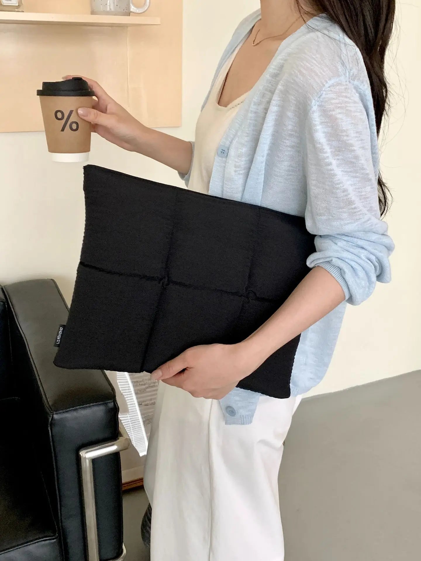 Gesteppte Puffy Laptoptasche 13-16 Zoll