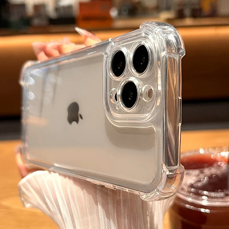 Luxuriöse transparente Stoßschutz-Hülle iPhone