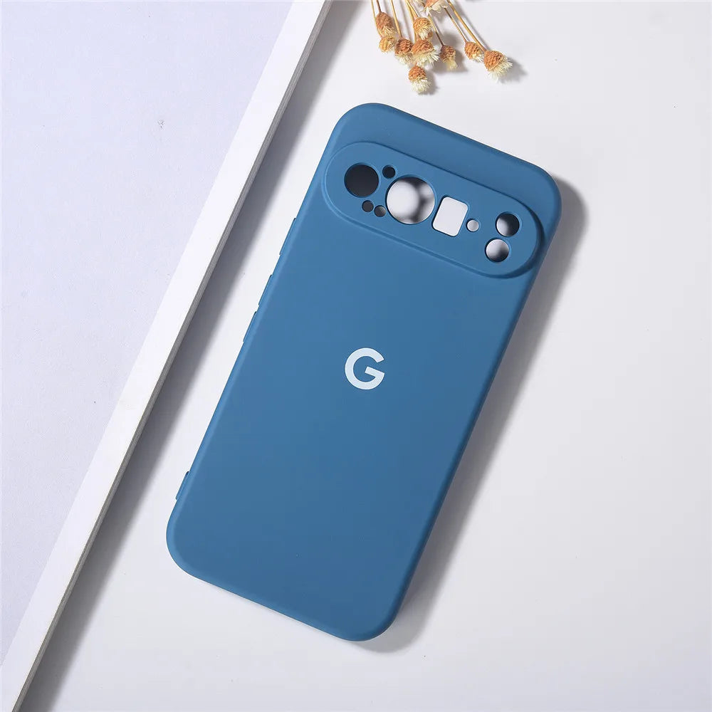 Original hülle für Google Pixel 9 Pro XL Hüllen flüssige Silikon TPU Rückseite für Pixel 9 9pro 9Proxl stoß feste Schutz coque