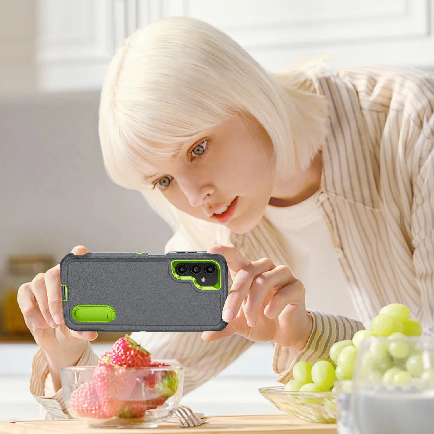 Robuste Anti-Schock-Hülle mit Ständer für Samsung