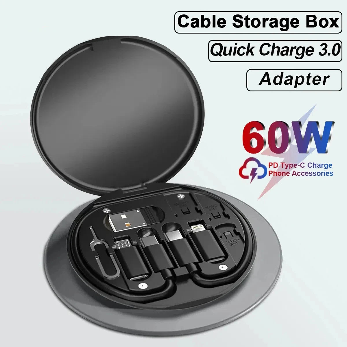USB-C Datenkabel Set 60W mit Box & Adapter
